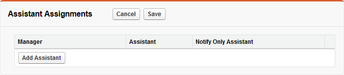 Screenshot: Expanded Assistant Assignments section